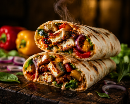 Picture of Loaded Veggie & Halloumi Wrap