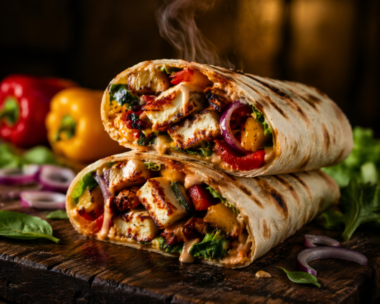 Picture of Loaded Veggie & Halloumi Wrap