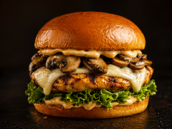 Picture of Rockin chicken mushroom burger